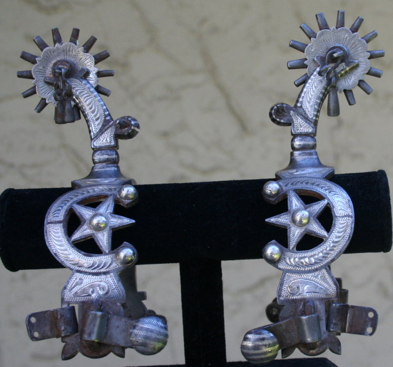 old cowboy spurs, western collectible spurs, Crockett spurs, Buermann